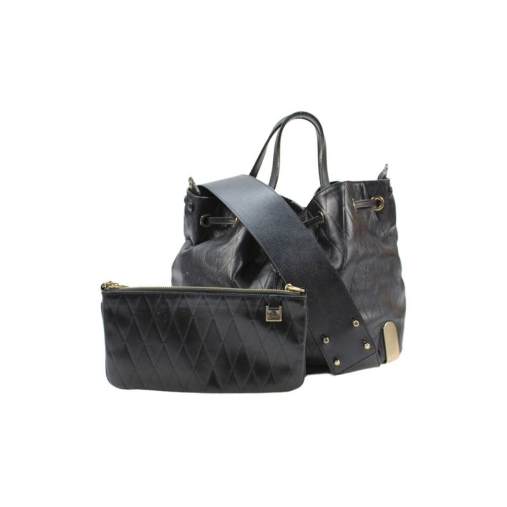 Chloe Women's Charlie Quilted Leather Goldtone Hardware Bucket Handbag Black